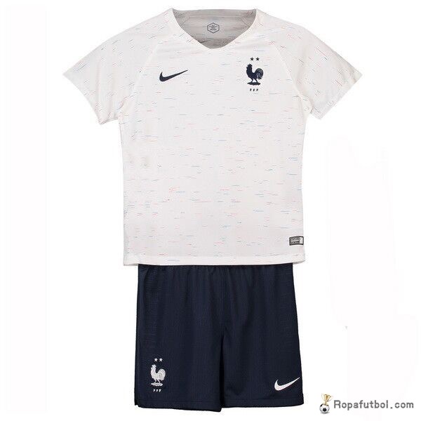 Camiseta Francia Replica Segunda Ropa Niños 2018 Blanco